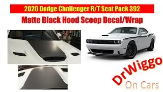 Matte Black Hood Scoop Decal/Wrap for my 2020 Dodge Challenger R/T Scat Pack 392 (by Mach1 Films)