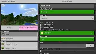 Minecraft world creation settings video (OBS Test)
