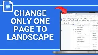 How to Change Only One Page of Google Docs to Landscape