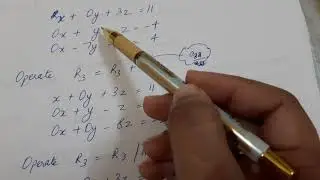 Numerical Methods | Gauss Jordan Method | Example