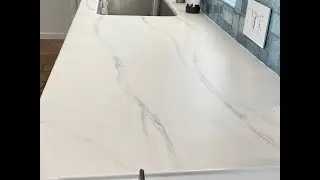 Calacutta White & Gray Epoxy Countertops