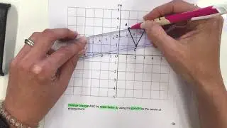 enlarging a shape from a point
