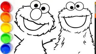 How to draw Sesame Street | Elmo, Monster Cookie