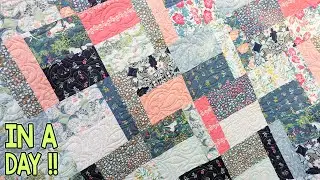 No-Waste Quilt That Looks Like a Fairytale Wall | Enchanted Masonry | Free Quilt Pattern 10