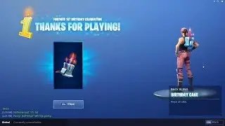 *NEW* Birthday Cake Backbling! + Fortnite Birthday Challenges! + Birthday Celebration!