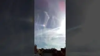 Chemtrails, refractions or piece of strange rainbow in the sky. Fresno CA 10/22/16  pt 1
