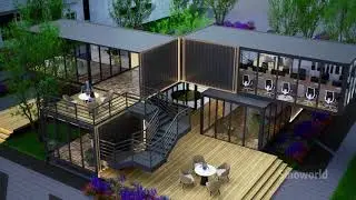 The  construction process of  container office