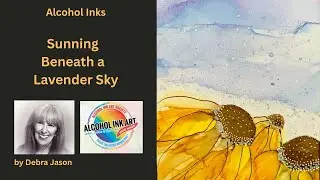Sunning Beneath A Lavender Sky - Painting with Alcohol Inks
