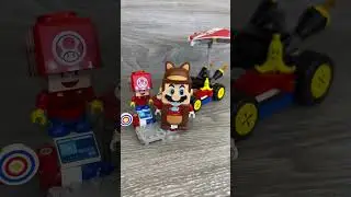 This is how Lego Tanooki Mario visit the red toad pit crew and repair his kart 7 #toys #racing