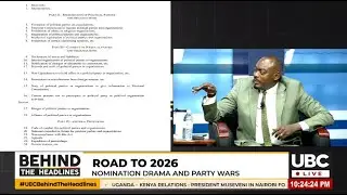 CHAOS IN UPC; MUKASA MBIDDE LECTURES, POLITICAL PARTIES ARE LEGAL ENTITIES UNDER SECTION 10