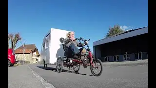 Fahrradcamper,  Sesseldreiradcamper, Umbau der Zugmaschine. Byciclecamper conversion of the tractor