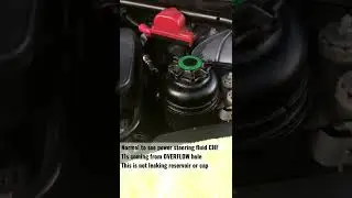 BMW 5 series e60, power steering overflow hole, NOT leak