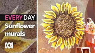 Sunflower mural treasure hunt raising morale in isolated communities | ABC Australia