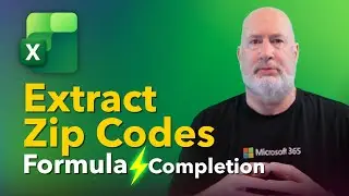 Автозаполнение формул Excel: извлечение почтовых индексов из текста