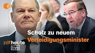 Neuer Verteidigungsminister: Scholz und Pistorius äußern sich | ZDFheute live