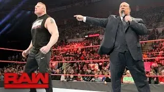 Брок Леснар намерен разрушить мечты Голдберга на WrestleMania: Raw, 13 марта 2017 г.