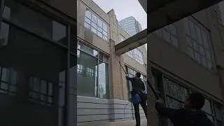 High Window Cleaning #satisfying #waterfedpole