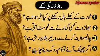 Raaz Ki Batein | Zindagi Badal Dene Wali Hikmat | Urdu Quotes | Wisdom Quotes