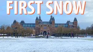 First Snow in Amsterdam 2024