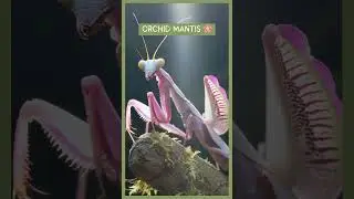 🌸 Orchid Mantis: The Beautiful Predator You Won&rsquo;t Believe! 🪳👀 #shorts  #wildlife