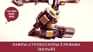 Led лампы T10 W5W 5SMD 5050 Стробоскоп для габаритов автомобиля