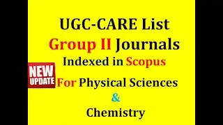 UGC-CARE List Group II Scopus Journals | Physical Sciences  | Chemistry |Latest Journals| SS Academy