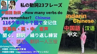 【「18分で23フレーズ・I do somethings」1回目/動詞116÷6回】《中国語シャワー》動画No24/総483本#中国語リスニング #learnchinese