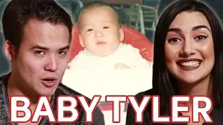 Reacting To My Boyfriend's Baby Photos • Saf & Tyler