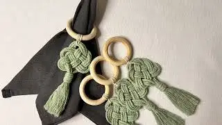A napkin holder for table setting for any holiday #diy #macrame #tutorial 