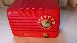 My Latest Buy 1947 TeleTone Red Bakelite Tube Radio