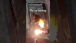 the car denting #car #shorts #denting.