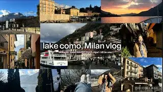 LAKE COMO, MILAN vlog💛🧡 | visiting bellagio, boat trips, views, food, day vlog, all in one!