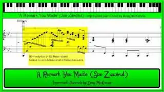 'A Remark You Made' (Zawinul) - jazz piano tutorial