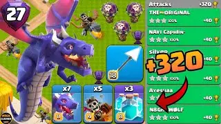 Th16 Legend League Attacks Strategy! +320 July Season Day 27 : Clash Of Clans