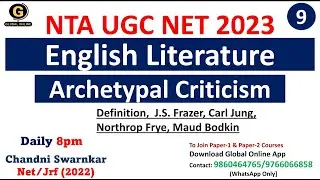 Archetypal Criticism for UGC NET EXAM| Most Important Writers of Archetypal Criticism| Northrop Frye