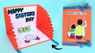 Beautiful Sister's Day Card Idea| Handmade Greetings Card for Sister| DIY Sister's Day Pop Up Card