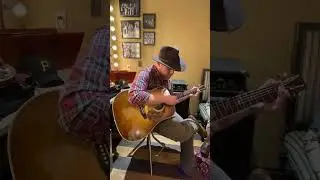 Zeb Snyder playing Mark Wills custom Moss Ridge Guitars backstage at the Grand Ole Opry 8/4/2023