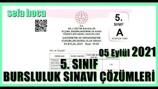 5 Eylül 2021 5.  Sınıf Bursluluk Sınavı Matematik Çözümleri