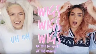 TRYING ON WIGS FOR THE FIRST TIME!!! |  Sophia and Cinzia