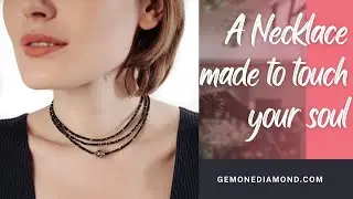 Faceted Black Diamond Beads Necklace
