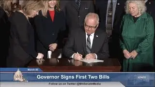 Governor Walz Signs First Two Bills