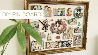 DIY Anime Pin Board | Enamel Pin Collection/Collector | Displaying My Designed Pins | Painting Cork