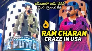 Ram Charan CRAZE in USA🔥 | Birthday Wishes for MEGA Powerstar Ram Charan on Nasdaq Building New York