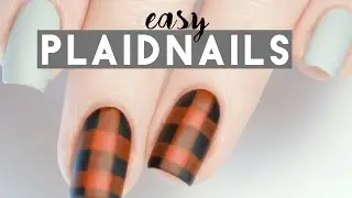 Easy Plaid Nails in ONE MINUTE!