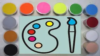 Sand Painting Coloring Palette With Brush For Kids & Toddlers || Sand Art