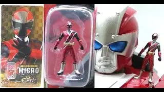 劇場版プレミア前売券特典MICROアカニンジャー 超合金シノビマルの肩に乗せてみた　手裏剣戦隊ニンニンジャー micro akaninger