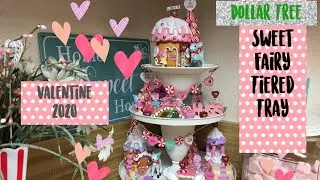 VALENTINE Tiered Tray - Sweet Fairy Village from a DOLLAR TREE