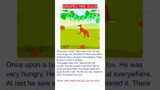 The grapes are sour story, #storytime,#storyforkidsinenglish, #kidsstory ,#freeaudiobooksenglish