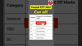Punjab ETT cut off 2023| Punjab ett teacher result 2023| eem cut off 2023| #shorts #punjabett