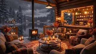 Jazz Relaxing Music ❄ Cozy Winter Coffee Shop Ambience & Warm Jazz Instrumental Music To Study, Work